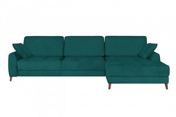  Угловой диван Монако с канапе 97/19,(опоры дерево) Зеленый, Ткань Zenit 40