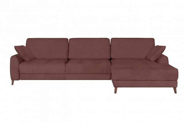  Угловой диван Монако с канапе 97/19,(опоры дерево) Бордовый, Ткань Zenit 25
