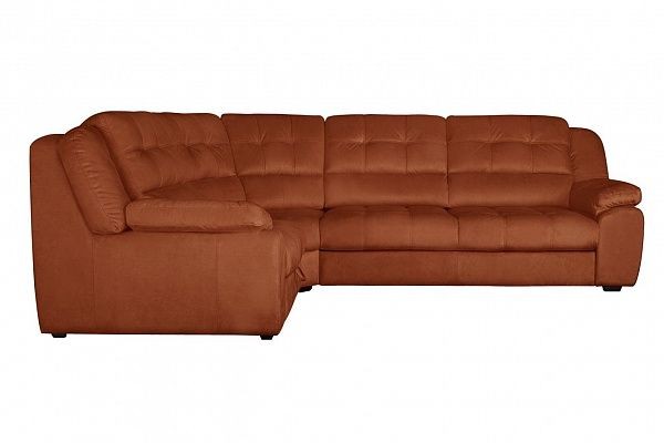  Угловой диван Орлеан с тумбой, Коричневый, Ткань Velutto 55