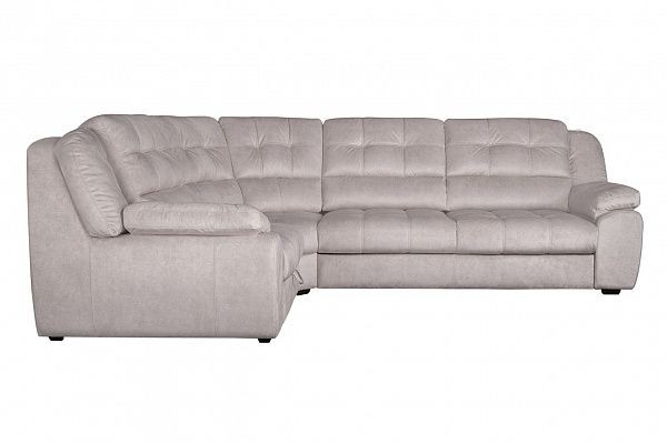  Угловой диван Орлеан с тумбой, Серый, Ткань Noel Wool