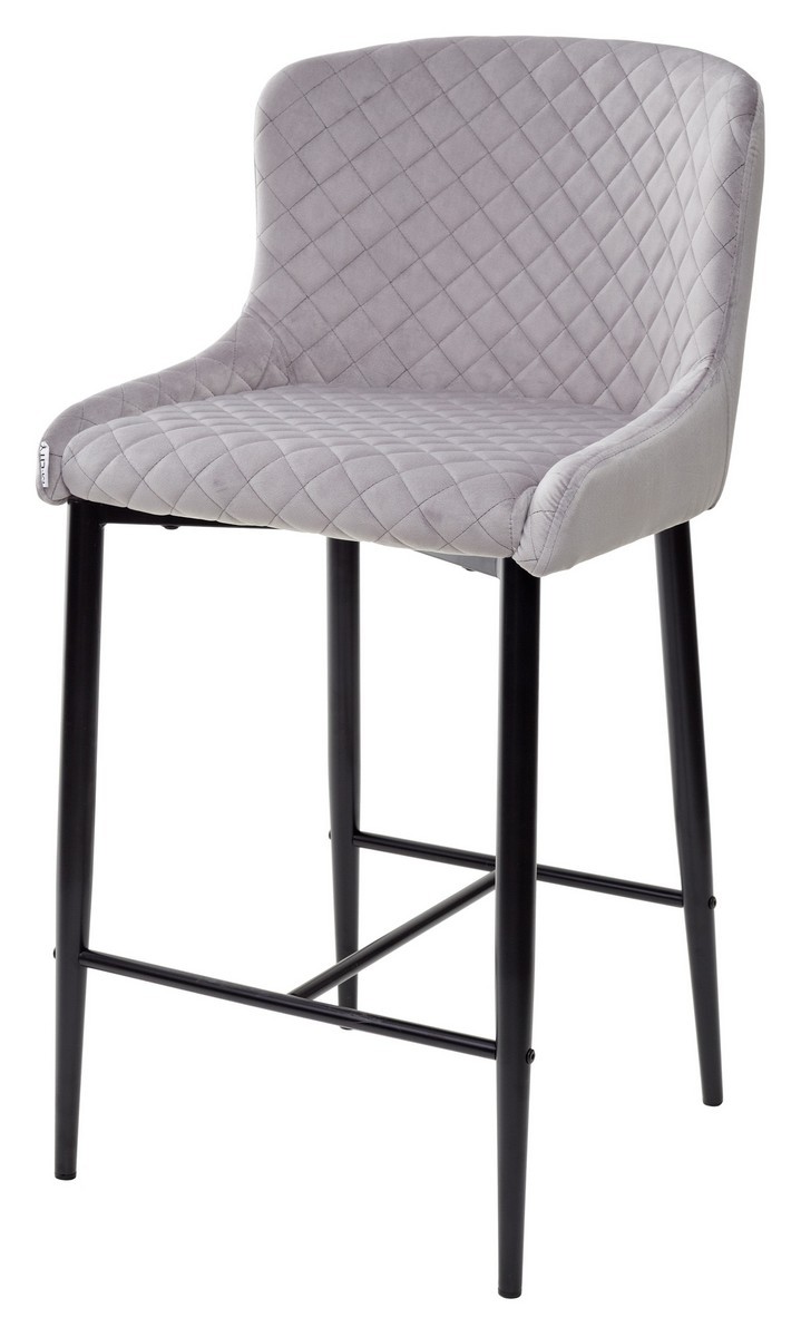 Барный стул ARTEMIS серый, велюр G108-33 (H=65cm)