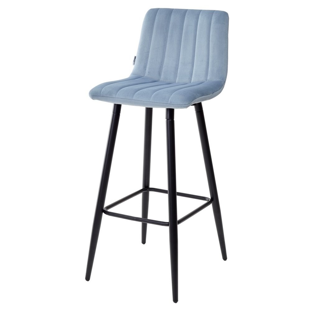 Барный стул DERRY G108-56 пудровый синий, велюр