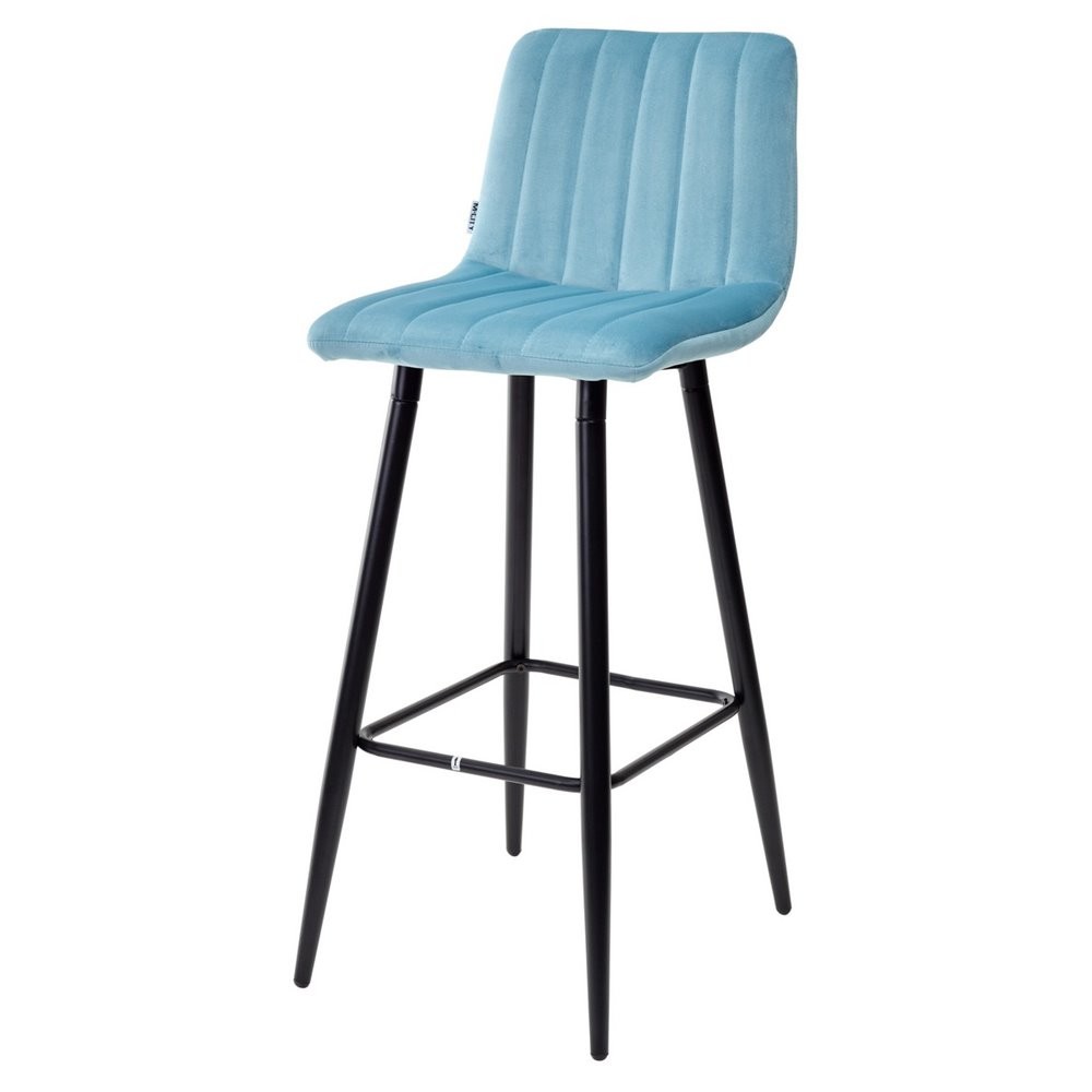Барный стул DERRY G108-57 пудровый бирюзовый, велюр