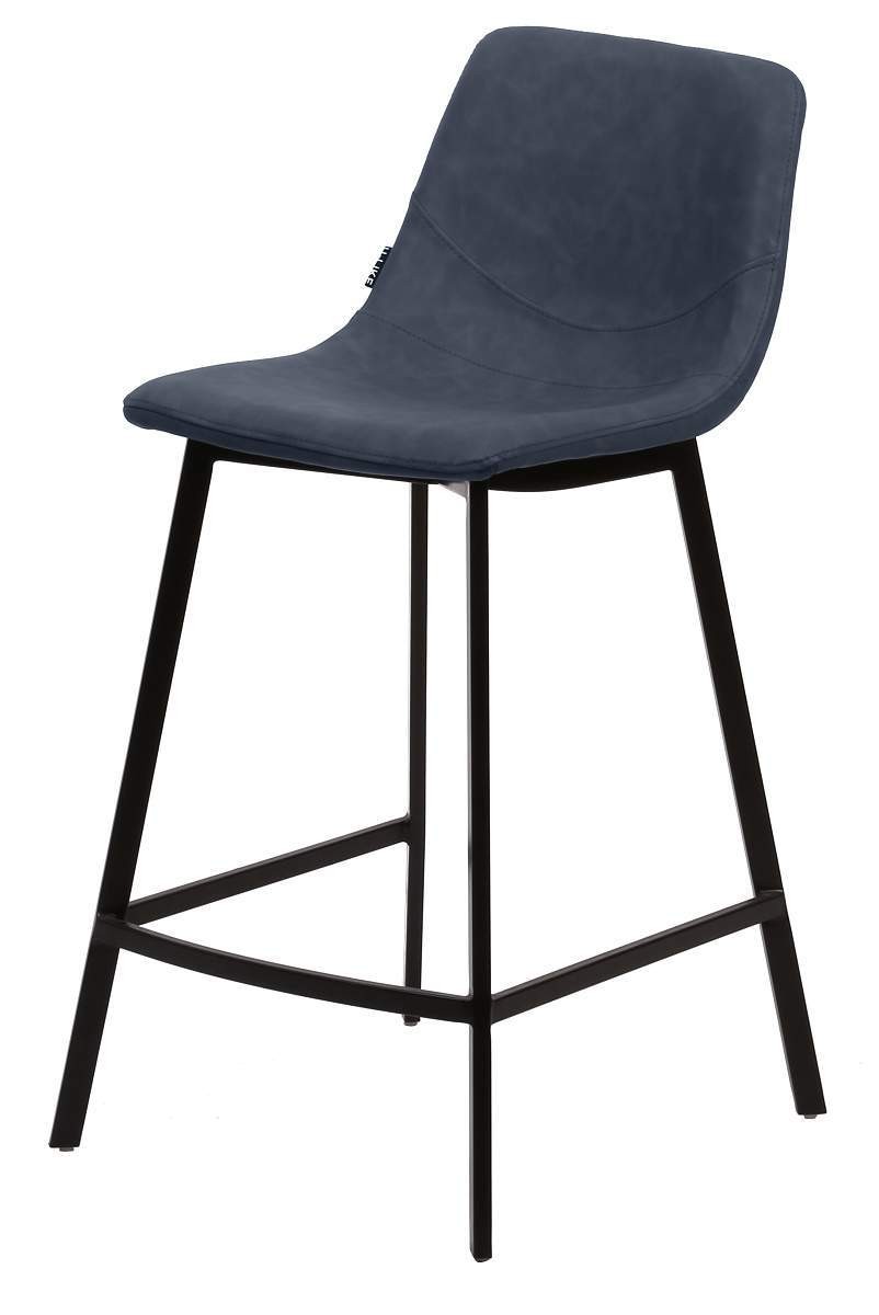 Барный стул HAMILTON RU-03 синяя сталь, PU